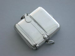 Edwardian Silver Combination Vesta Case/Sovereign Case/Cheroot Cutter 1901