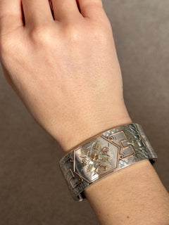 Edwardian Silber dekorativen Armreif