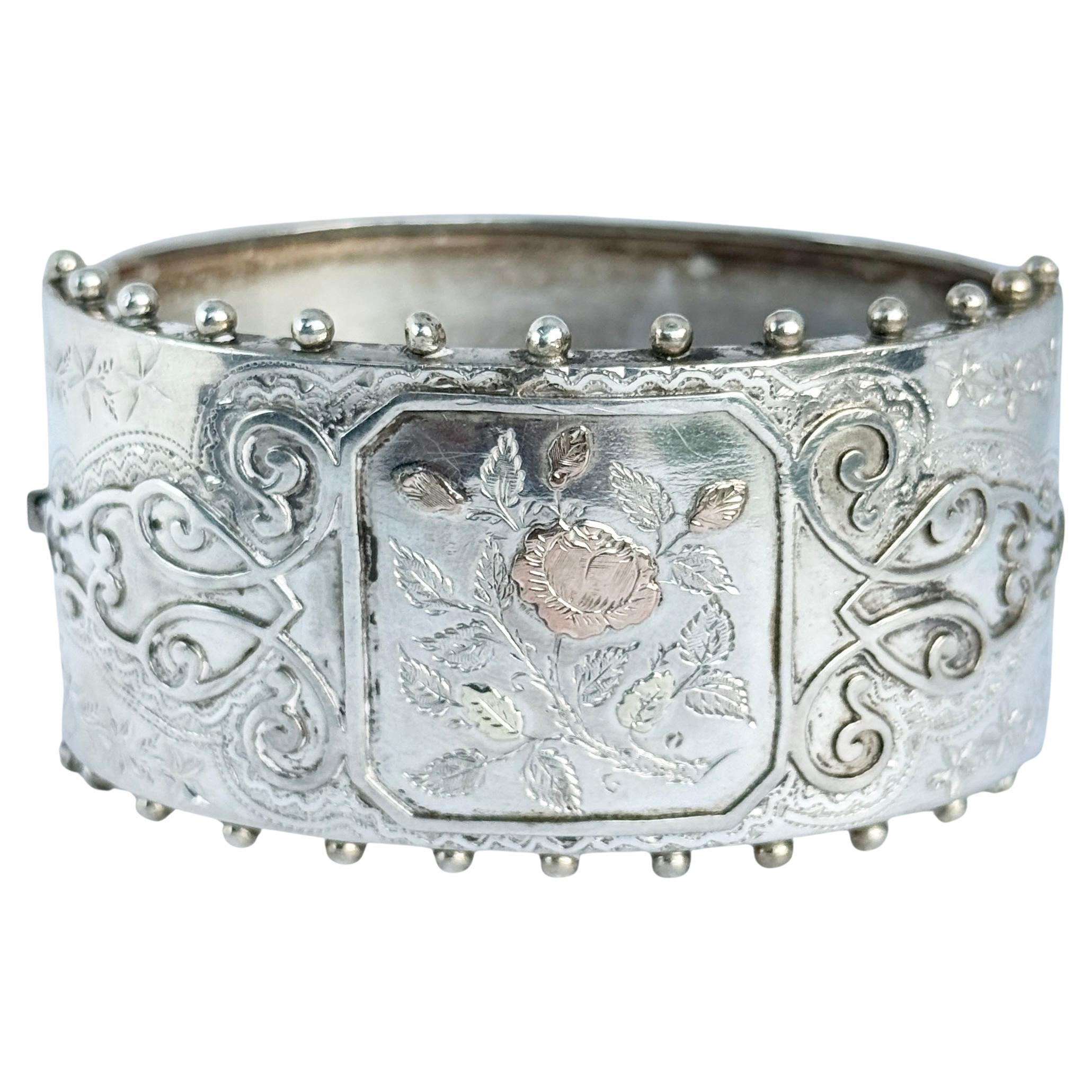 Edwardian Silver Decorative Bangle