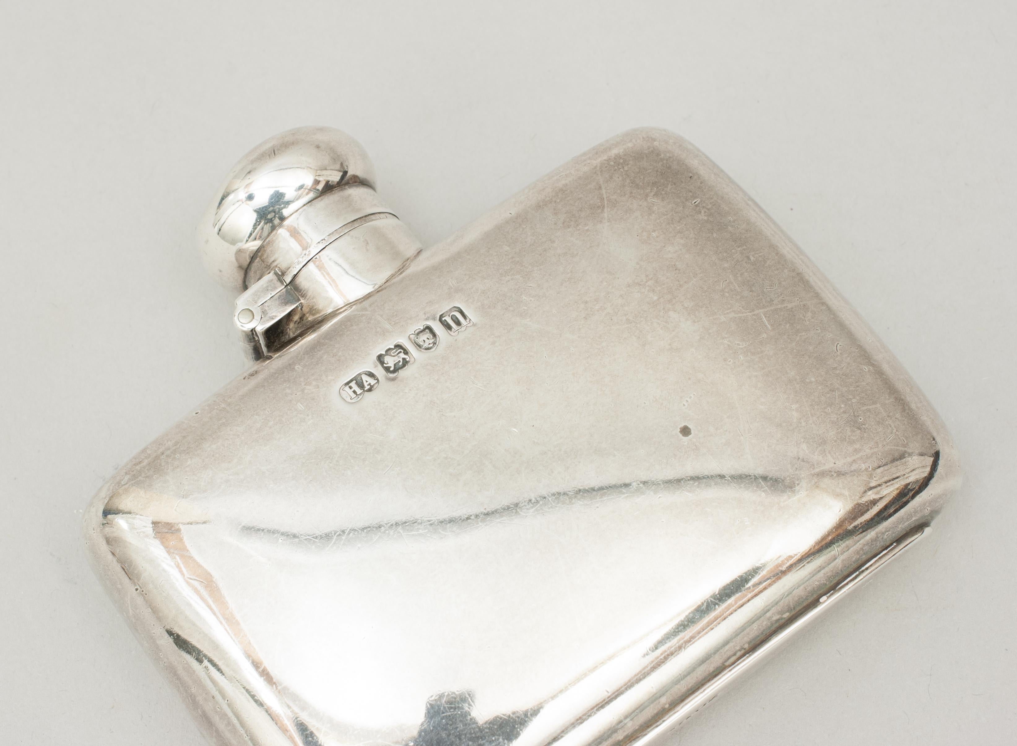 Edwardian Silver Hip Flask by Atkin Bros, Sheffield 3