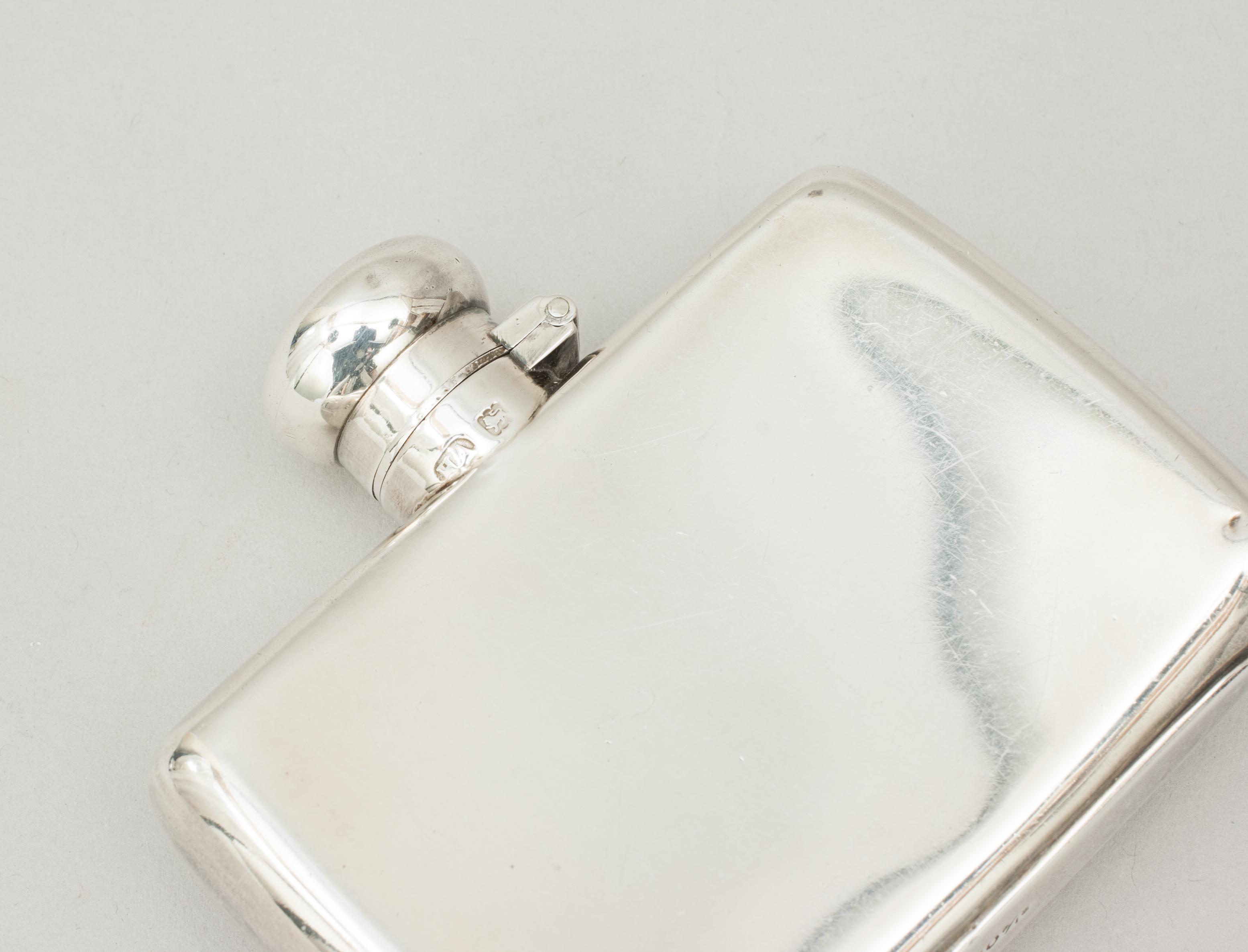 Edwardian Silver Hip Flask by Atkin Bros, Sheffield 4