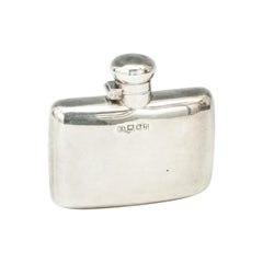 Antique Edwardian Silver Hip Flask by Atkin Bros, Sheffield