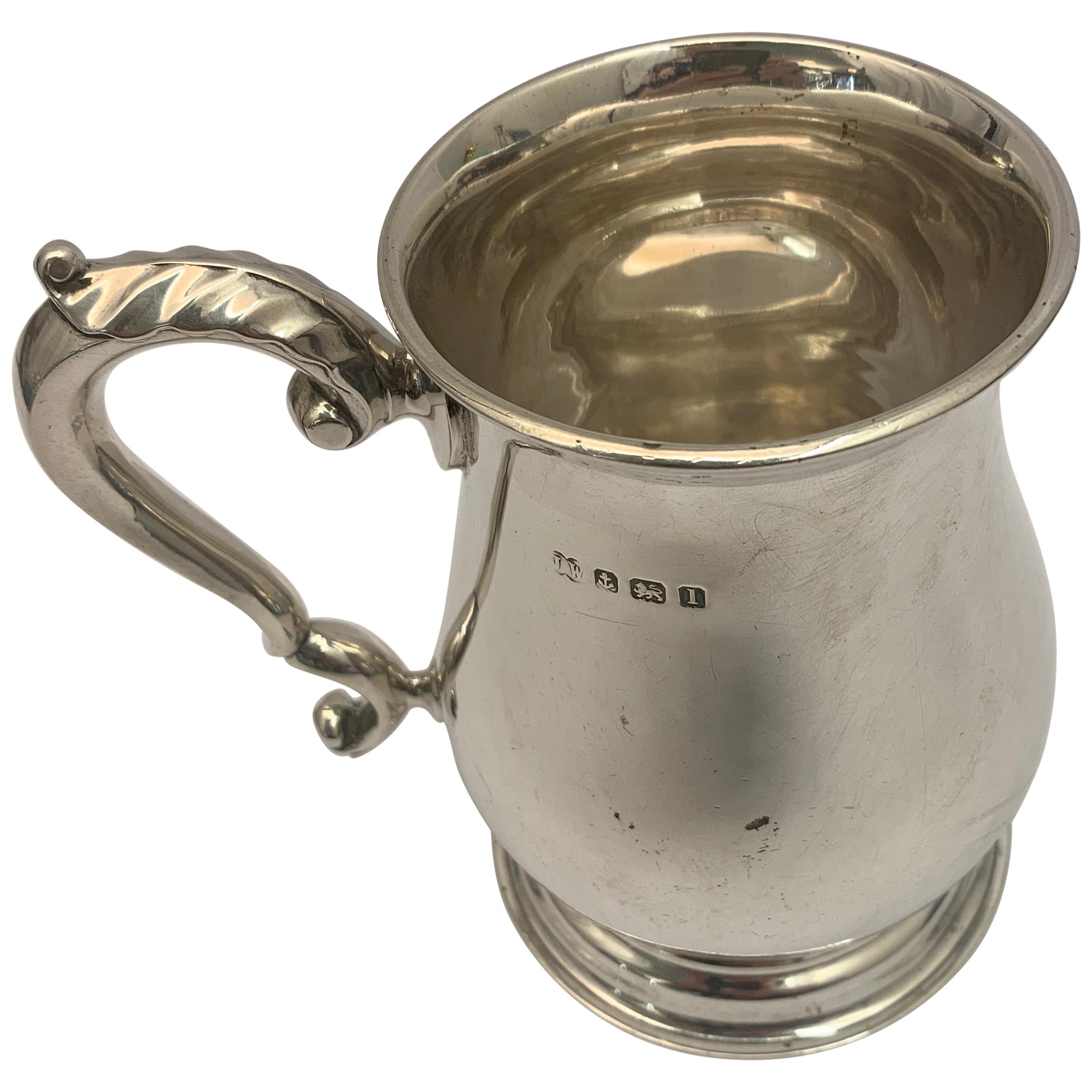 Edwardian Silver Mug Made by John Edward Wilmot For Sale