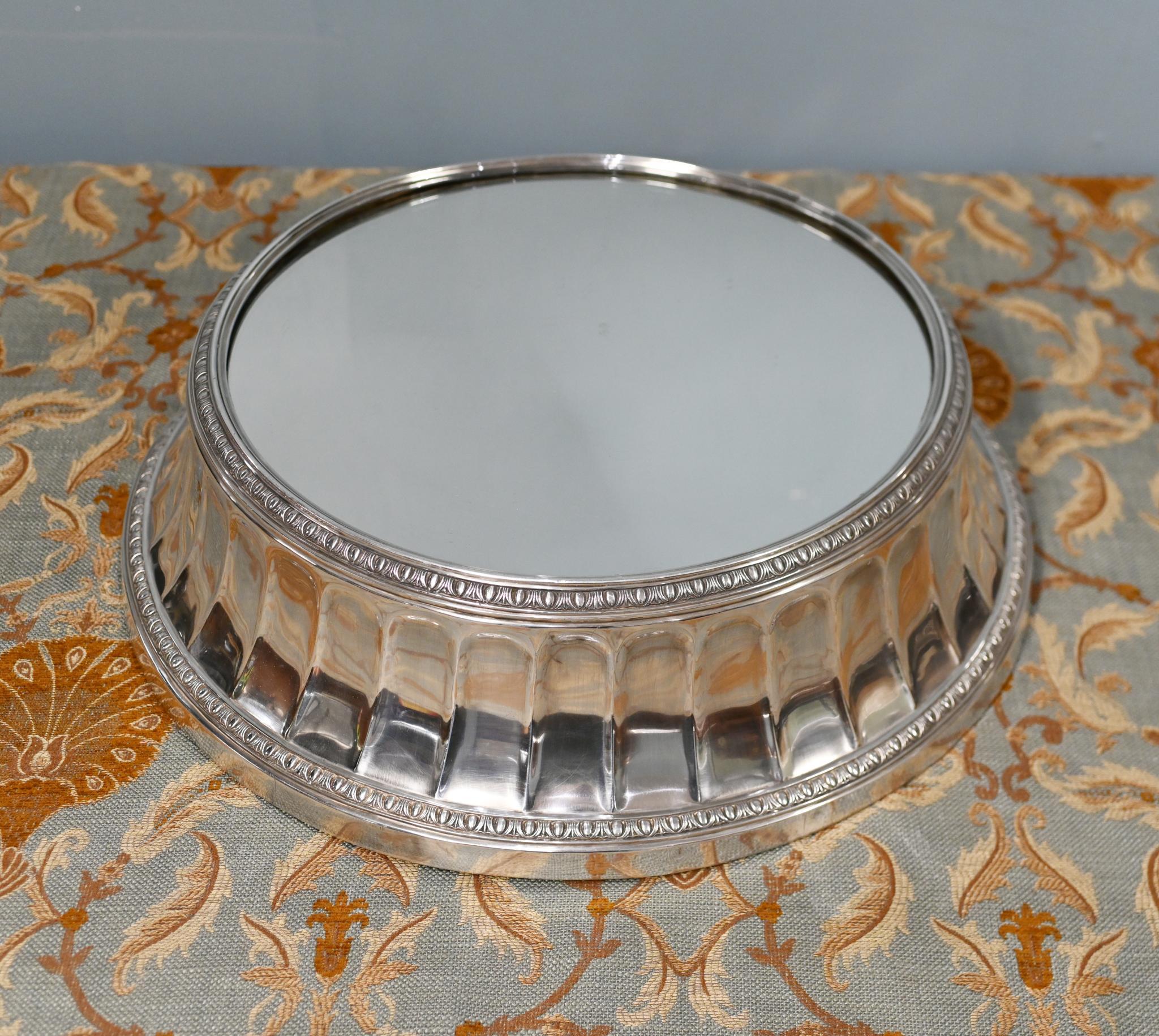 Edwardian Silver Plate Cake Stand Display Plateau Wedding Platter 1910 Bon état - En vente à Potters Bar, GB