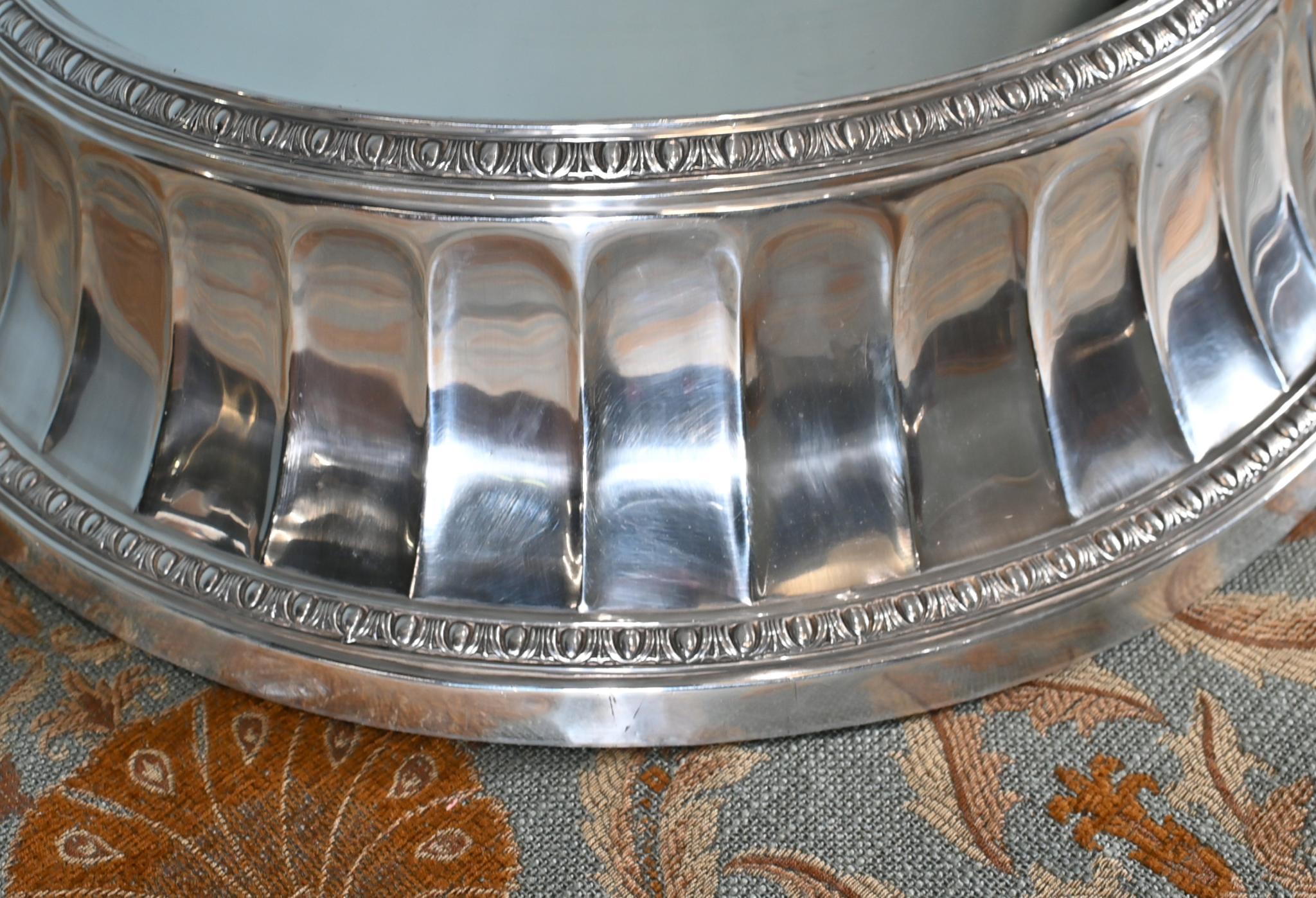 Edwardian Silver Plate Cake Stand Display Plateau Wedding Platter 1910 en vente 1