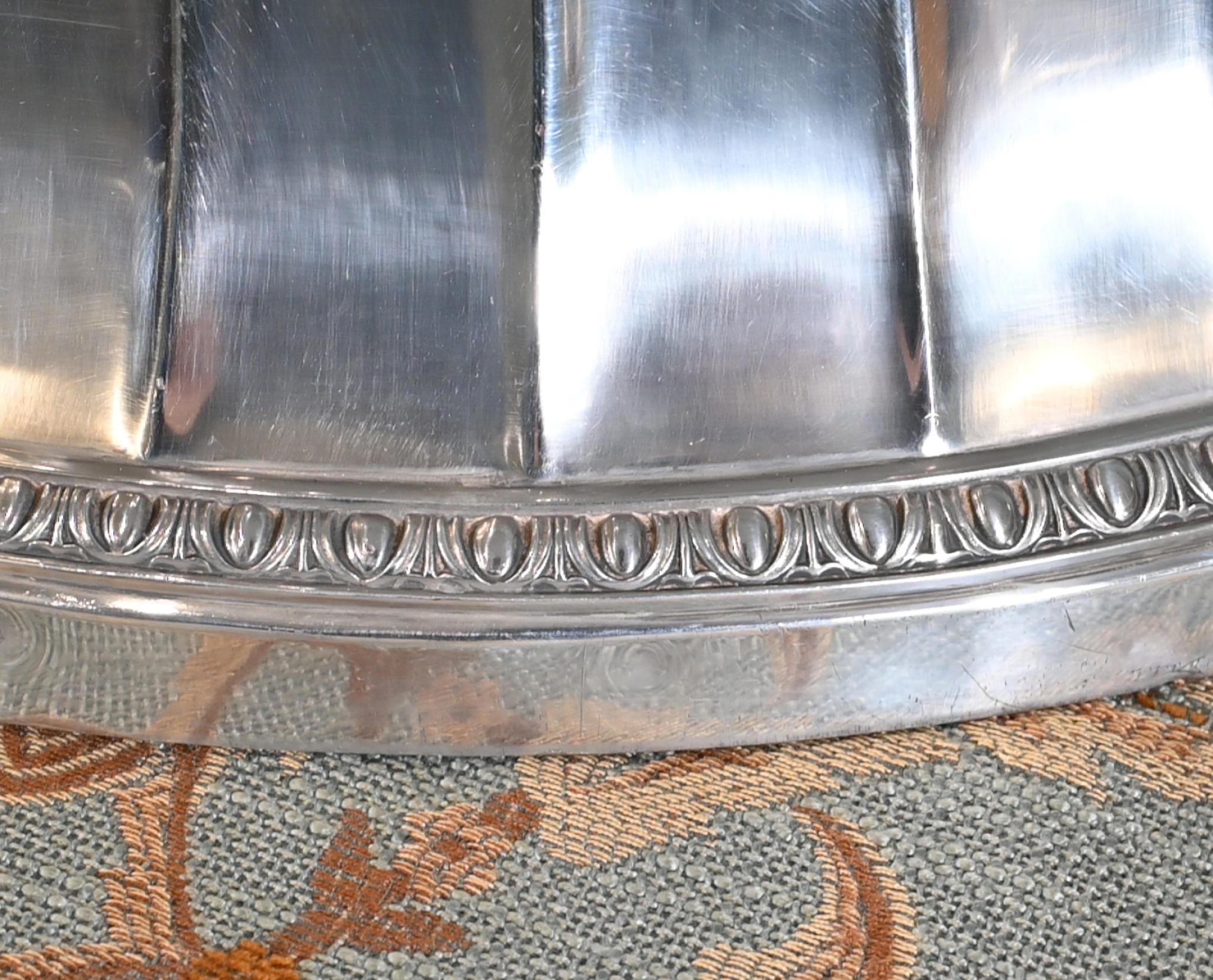 Edwardian Silver Plate Cake Stand Display Plateau Wedding Platter 1910 en vente 2