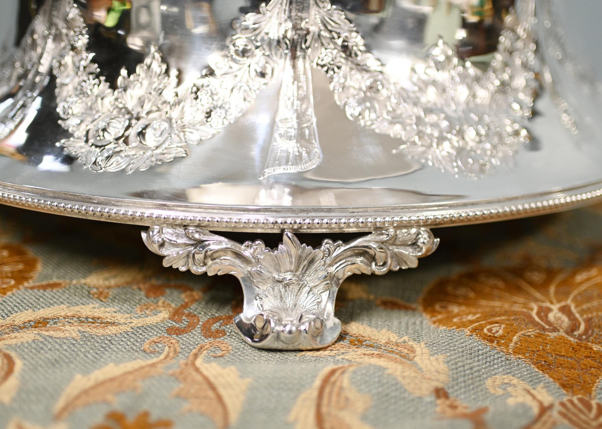 Argento Alzata per torte in argento di epoca edoardiana Sheffield Mappin & Webb in vendita