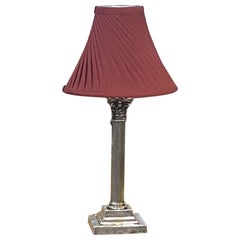 Edwardian Silver Plate Table Lamp