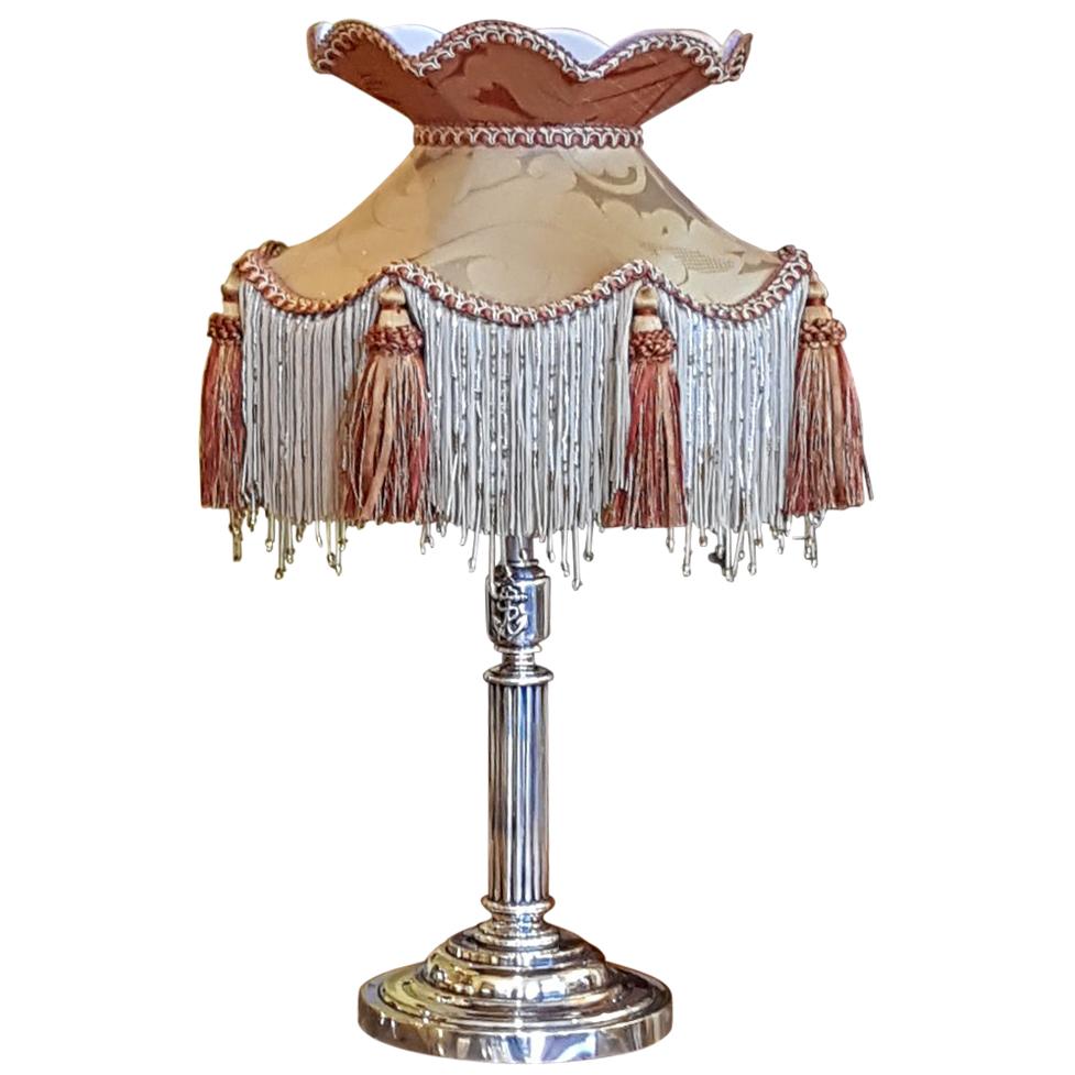 Edwardian Silver Plate Table Lamp