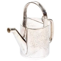 Edwardian Silver Plate Watering Can