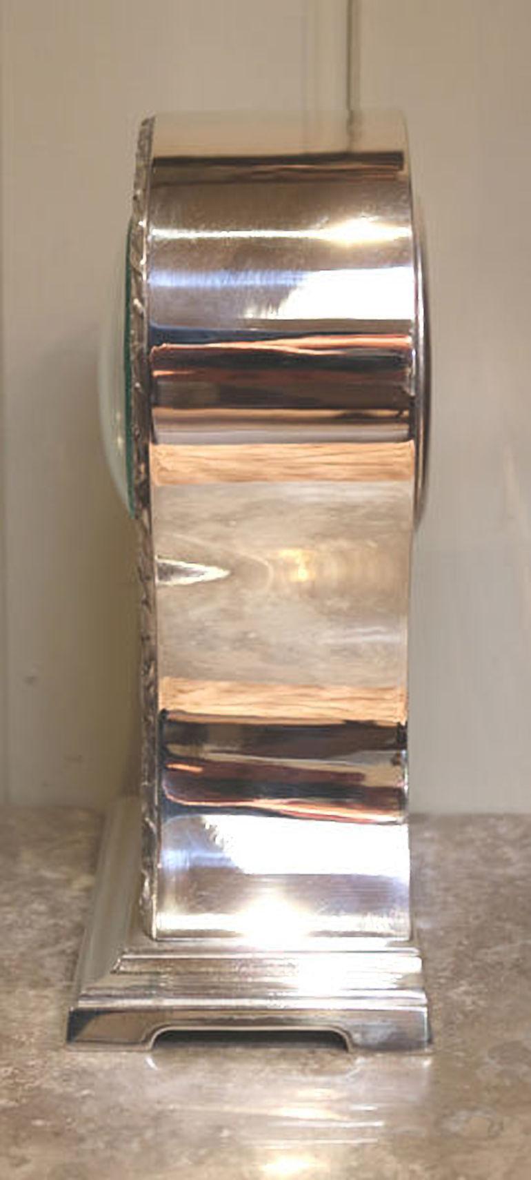Edwardian Silver Plated Balloon Clock For Sale 2
