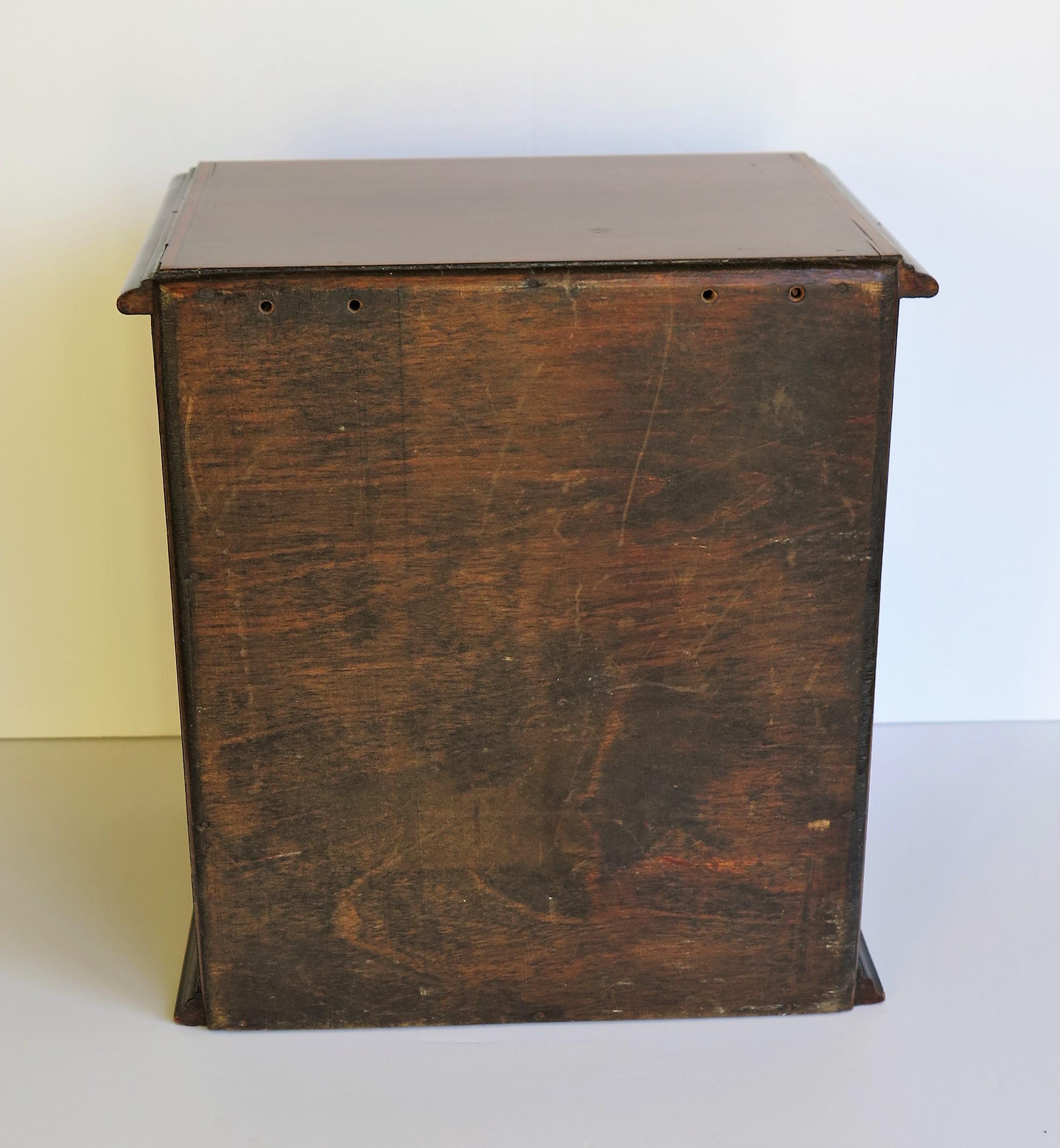 Edwardian Small Table Cabinet or Inlaid Box Lockable with Key, Ca.1905  3