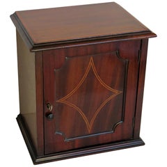 Edwardian Small Table Cabinet or Inlaid Box Lockable with Key, Ca.1905
