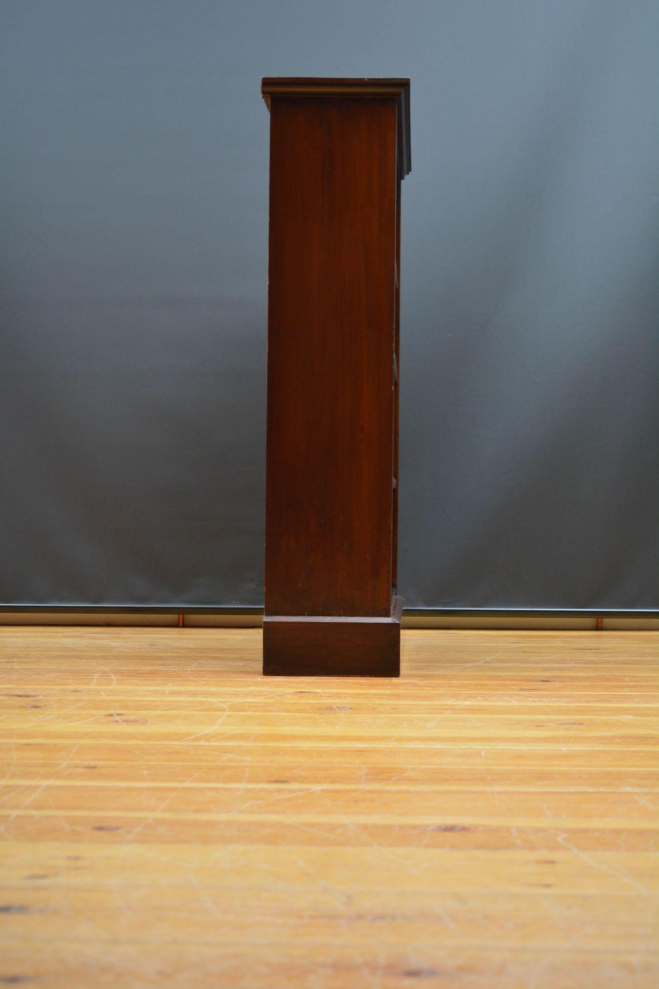 Edwardian Solid Mahogany Open Bookcase 6