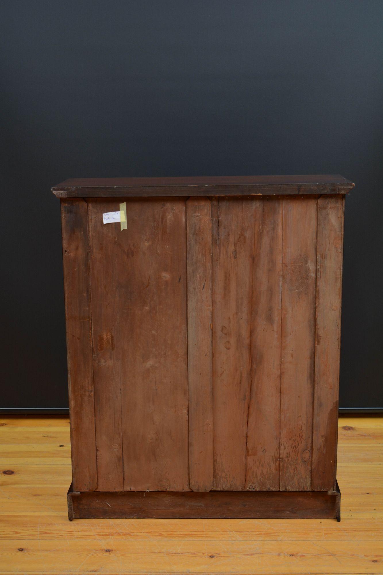 Edwardian Solid Mahogany Open Bookcase 7