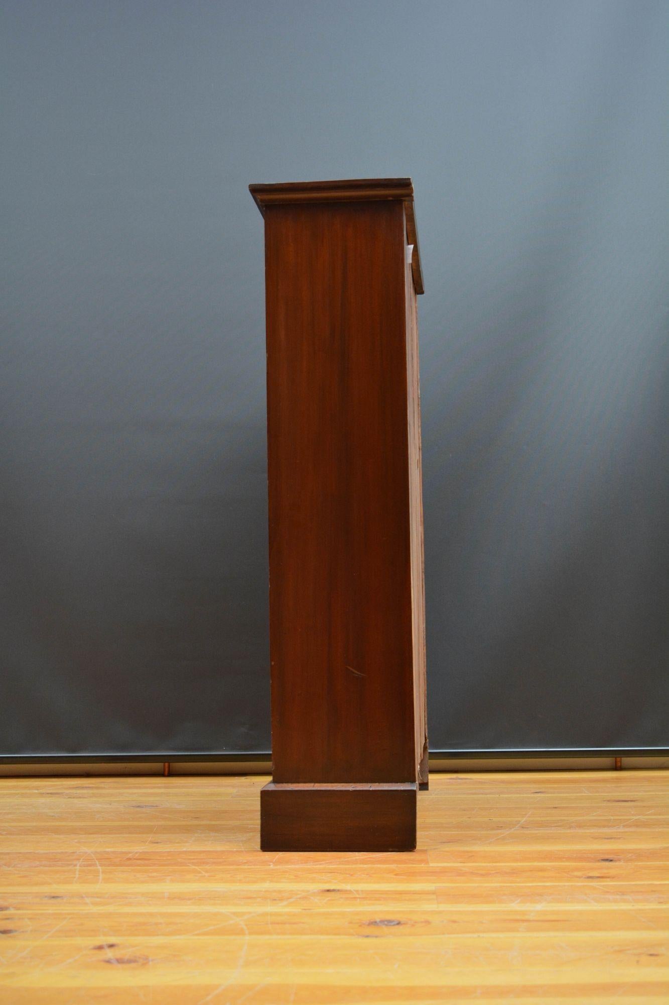 Edwardian Solid Mahogany Open Bookcase 8