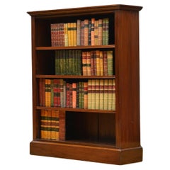 Edwardian Solid Mahogany Open Bookcase