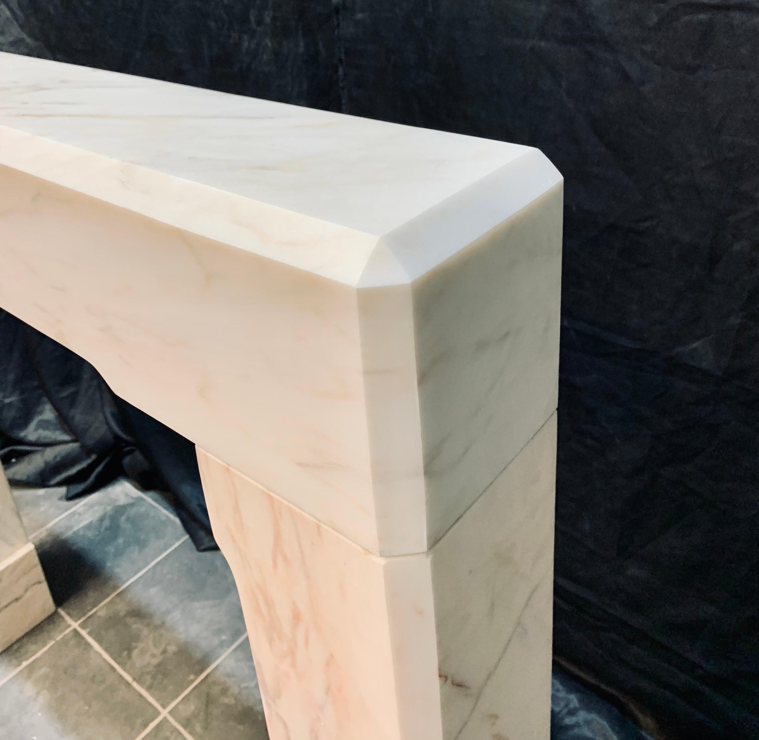 Edwardian Solid Marble Fireplace Surround For Sale 9