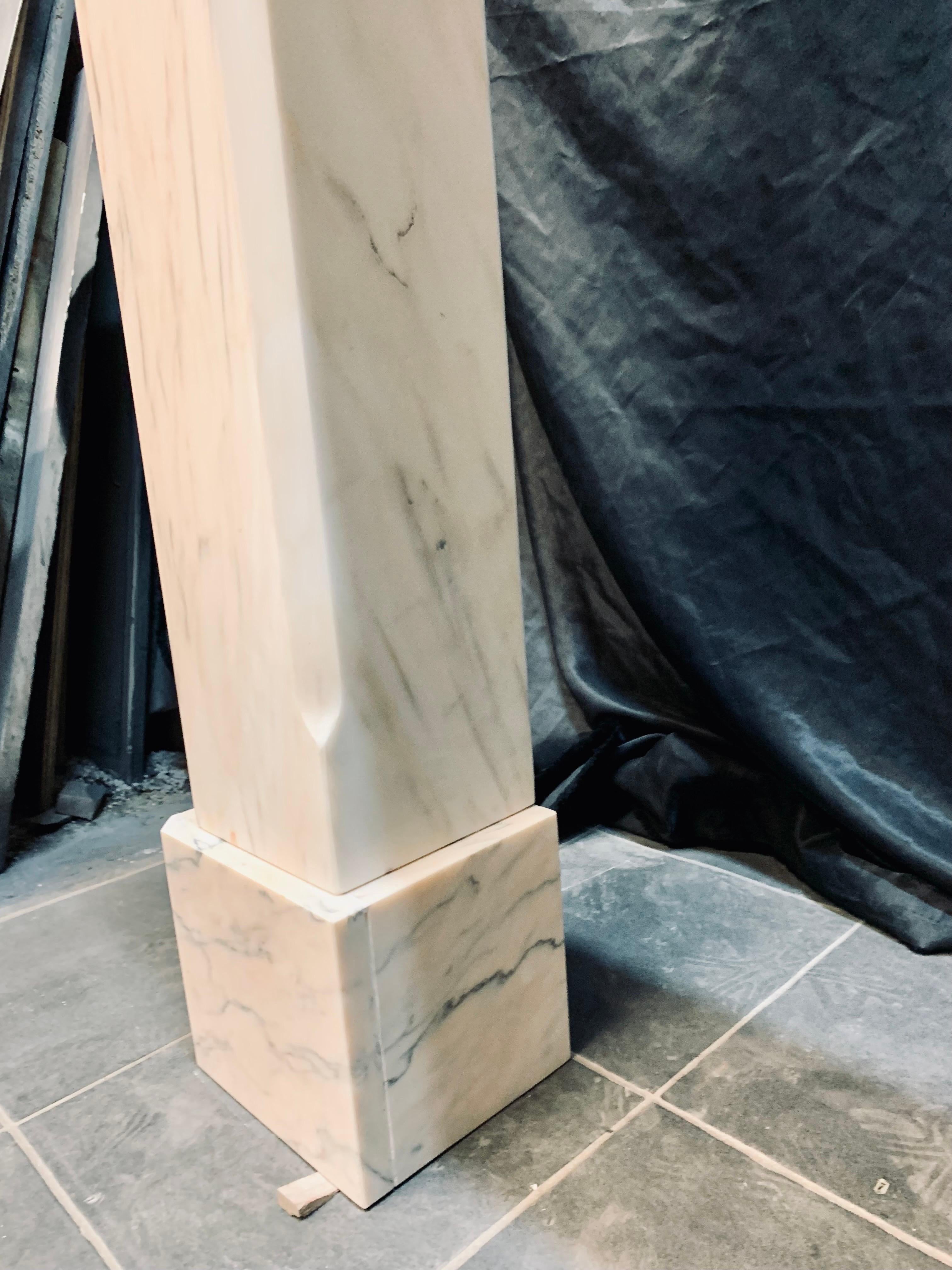 Edwardian Solid Marble Fireplace Surround For Sale 10