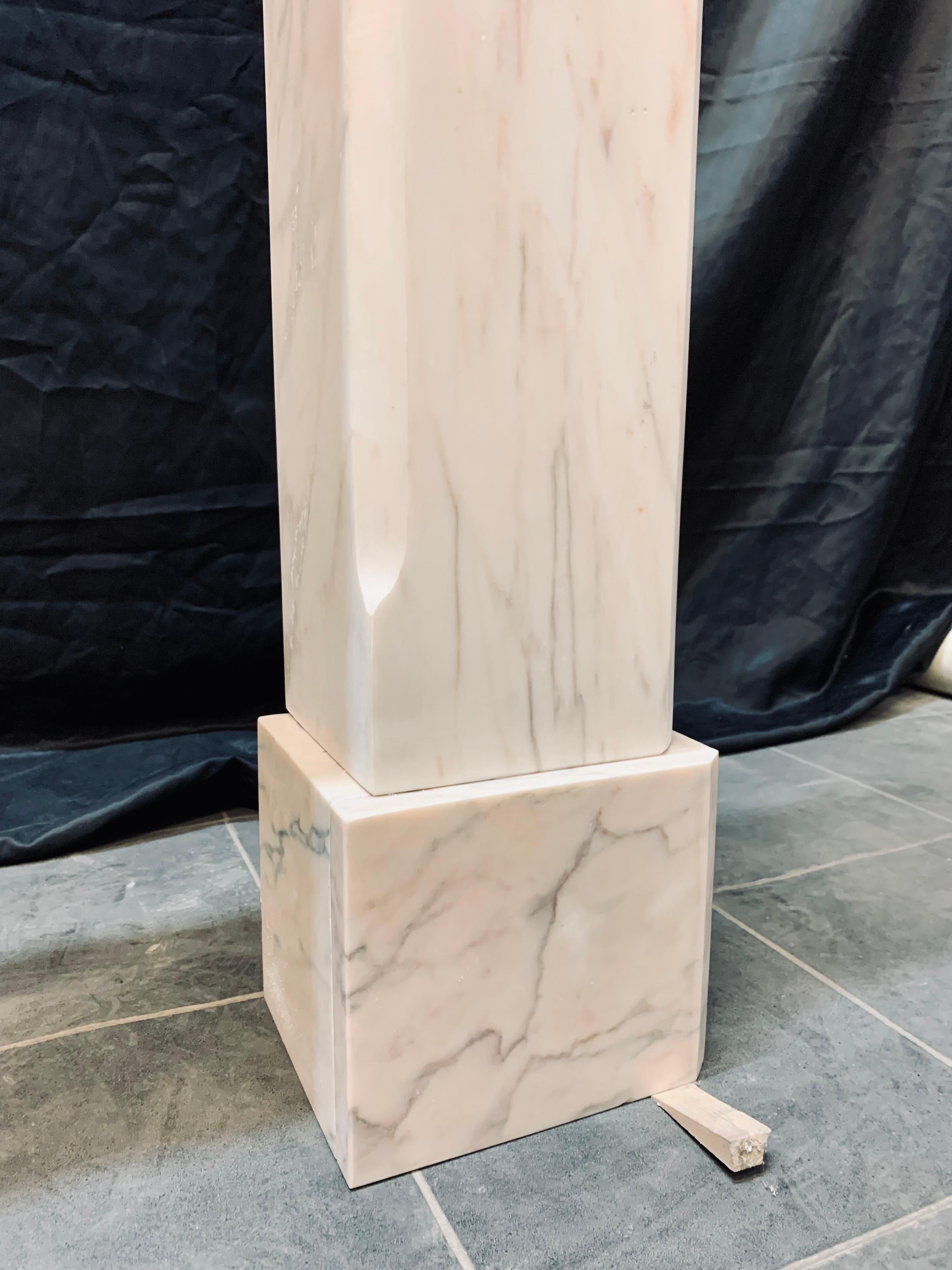 Edwardian Solid Marble Fireplace Surround For Sale 2