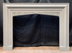 Edwardian Solid Oak Gothic Revival Bolection Fireplace Surround