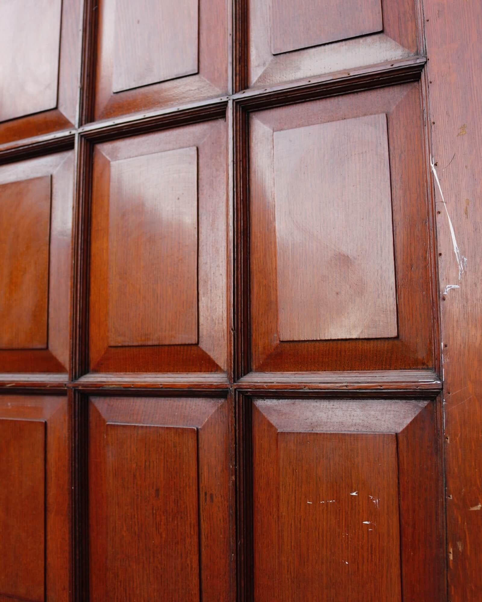 20th Century Edwardian Solid Oak Internal or External Door For Sale