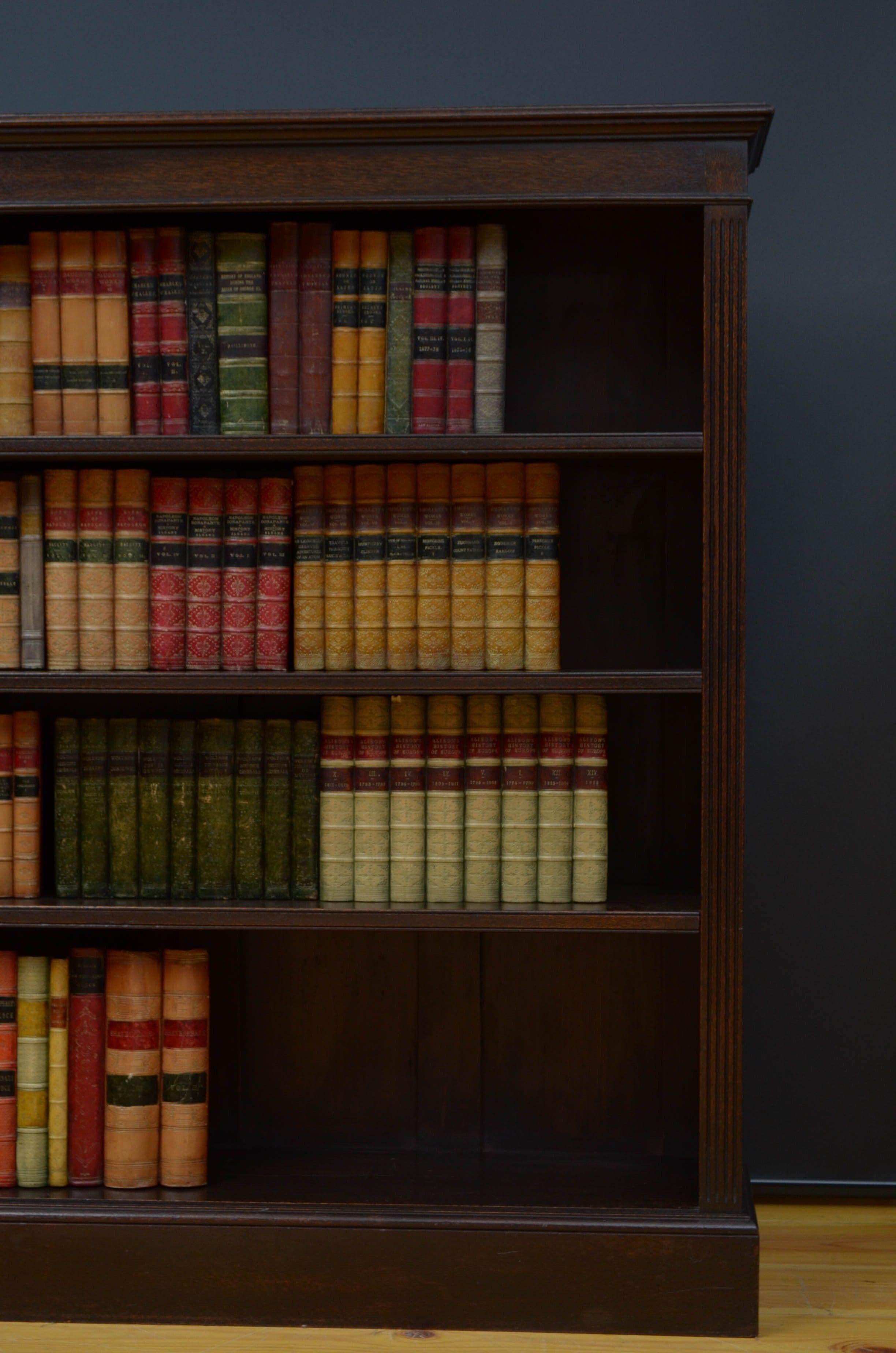 Offener Bücherregal aus massiver Eiche im viktorianischen Stil im Angebot 4