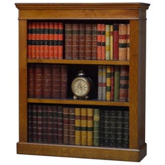 Edwardian Solid Oak Open Bookcase