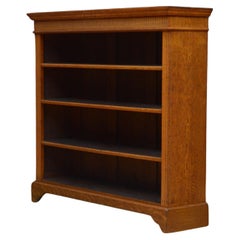Used Edwardian Solid Oak Open Bookcase