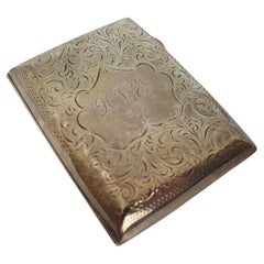 Used Edwardian Solid Silver Cigarette Case by Joseph Gloster