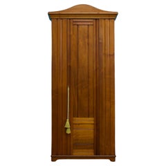 Antique Edwardian Solid Walnut Hall Robe Cupboard, 1900s