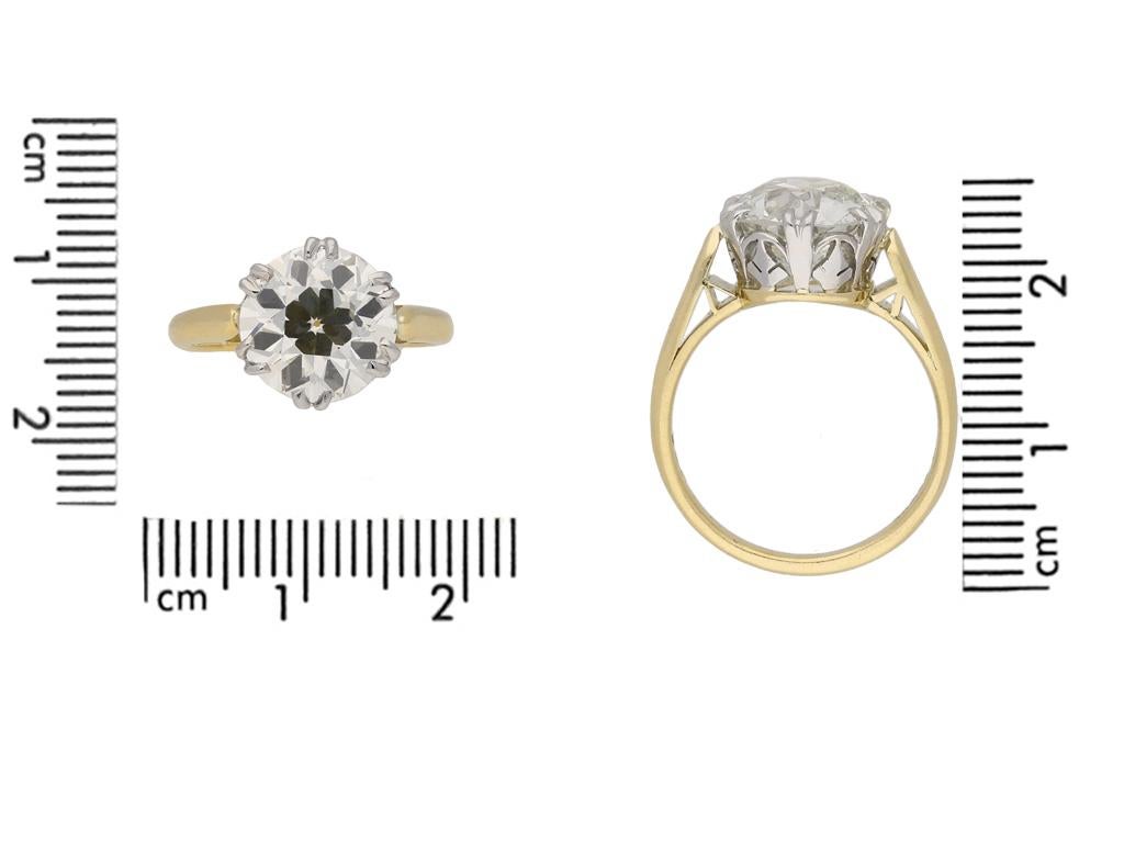 Bague solitaire en diamant de style édouardien, vers 1910 Bon état - En vente à London, GB