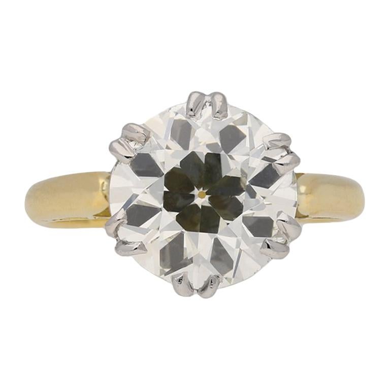 Edwardianischer Solitär-Diamantring, um 1910