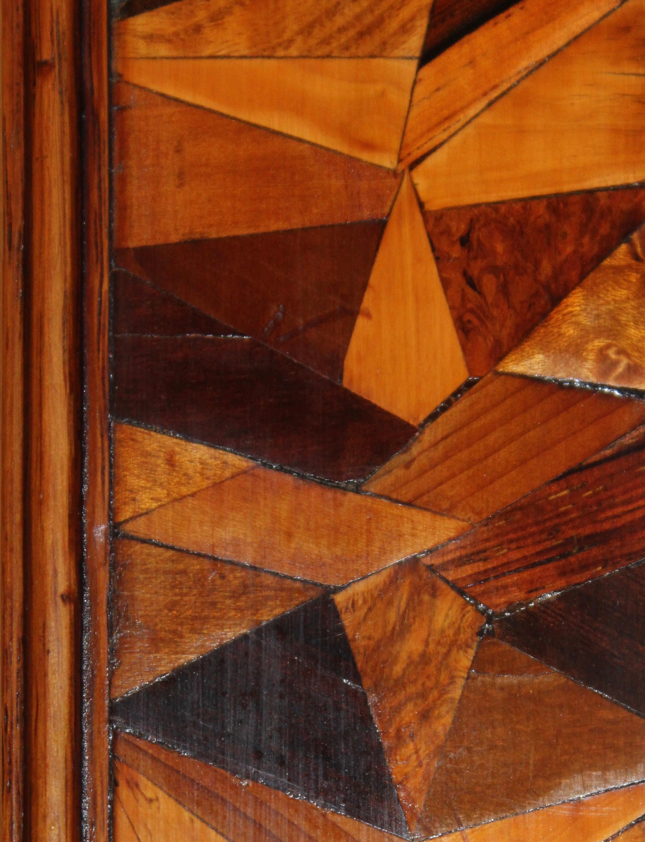Early 20th Century Edwardian Specimen Parquetry Inlaid Mirror, circa 1910 For Sale