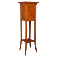 Edwardian Stand with Cupboard in satinwood