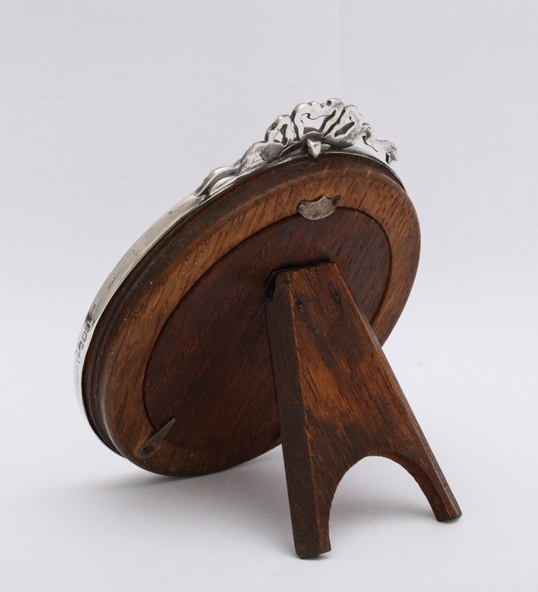 Edwardian Sterling Picture Frame with Wood Back, Charles S. Green Co