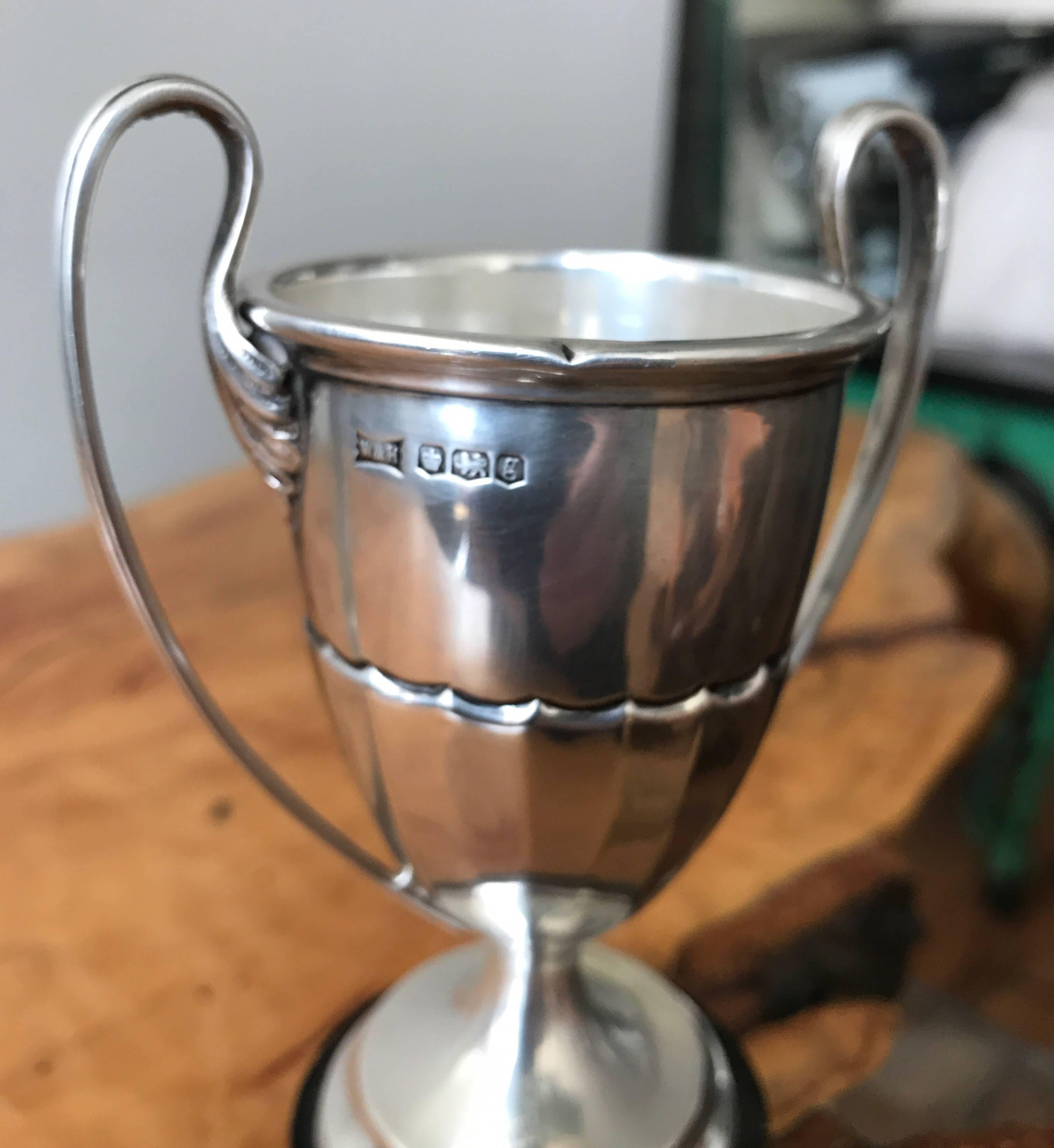 Edwardian Sterling Silver 1920s Trophy Presentation Cup 1