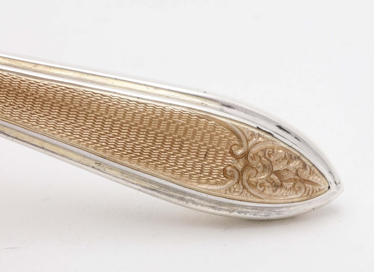 Edwardian Sterling Silver and Enamel-Mounted Letter Opener-Mappin & Webb For Sale 5