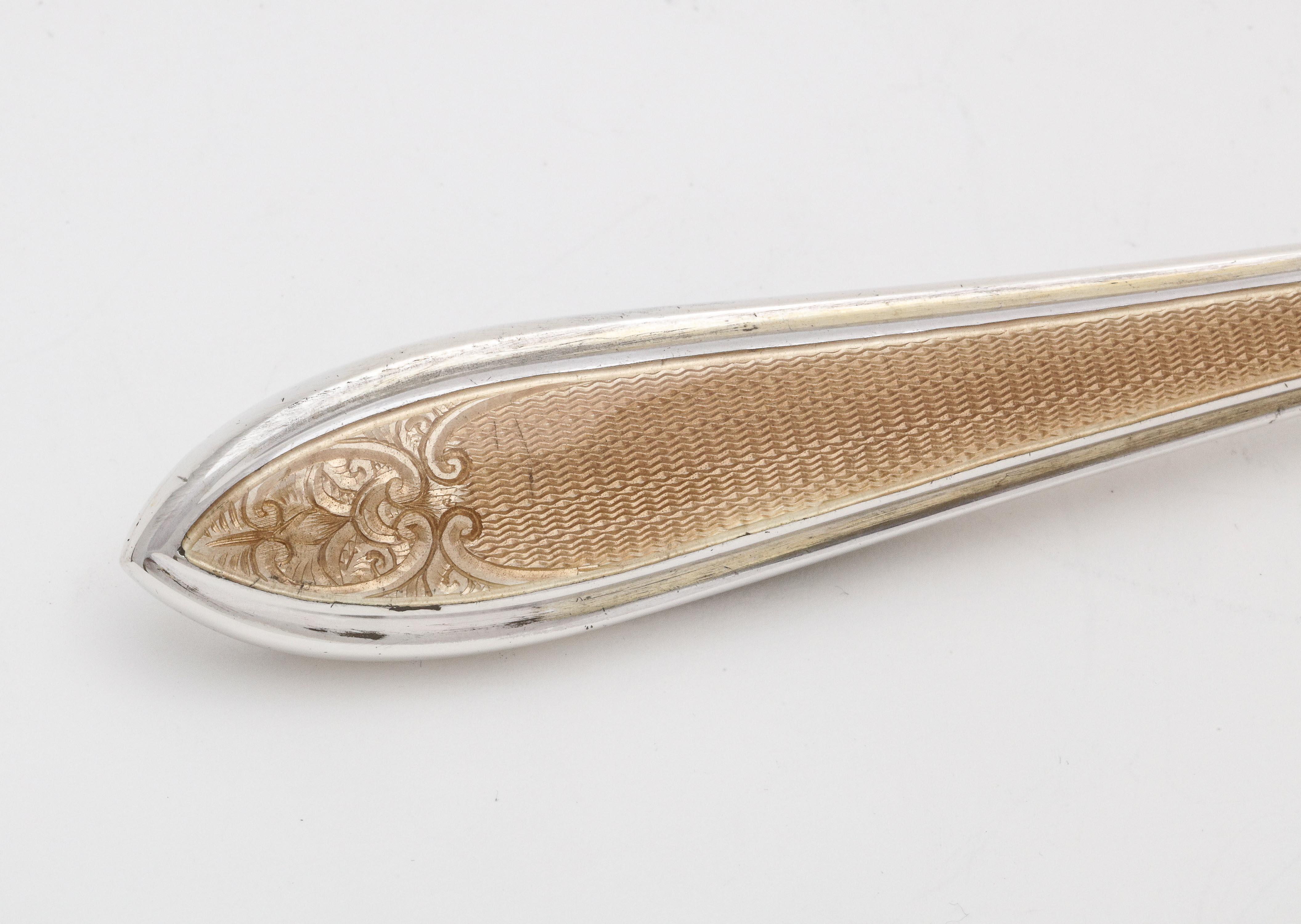 Abrecartas eduardiano de plata de ley y esmalte-Mappin & Webb principios del siglo XX en venta