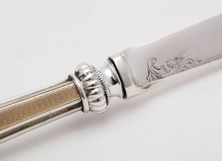 Edwardian Sterling Silver and Enamel-Mounted Letter Opener-Mappin & Webb For Sale 4