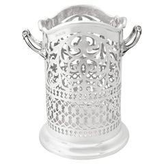 Edwardian Sterling Silver Bottle Coaster by Mappin & Webb, 1905