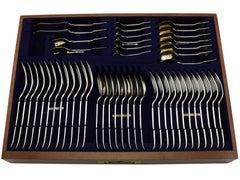 Edwardian Sterling Silver Canteen of Cutlery for Twelve Persons, 1907