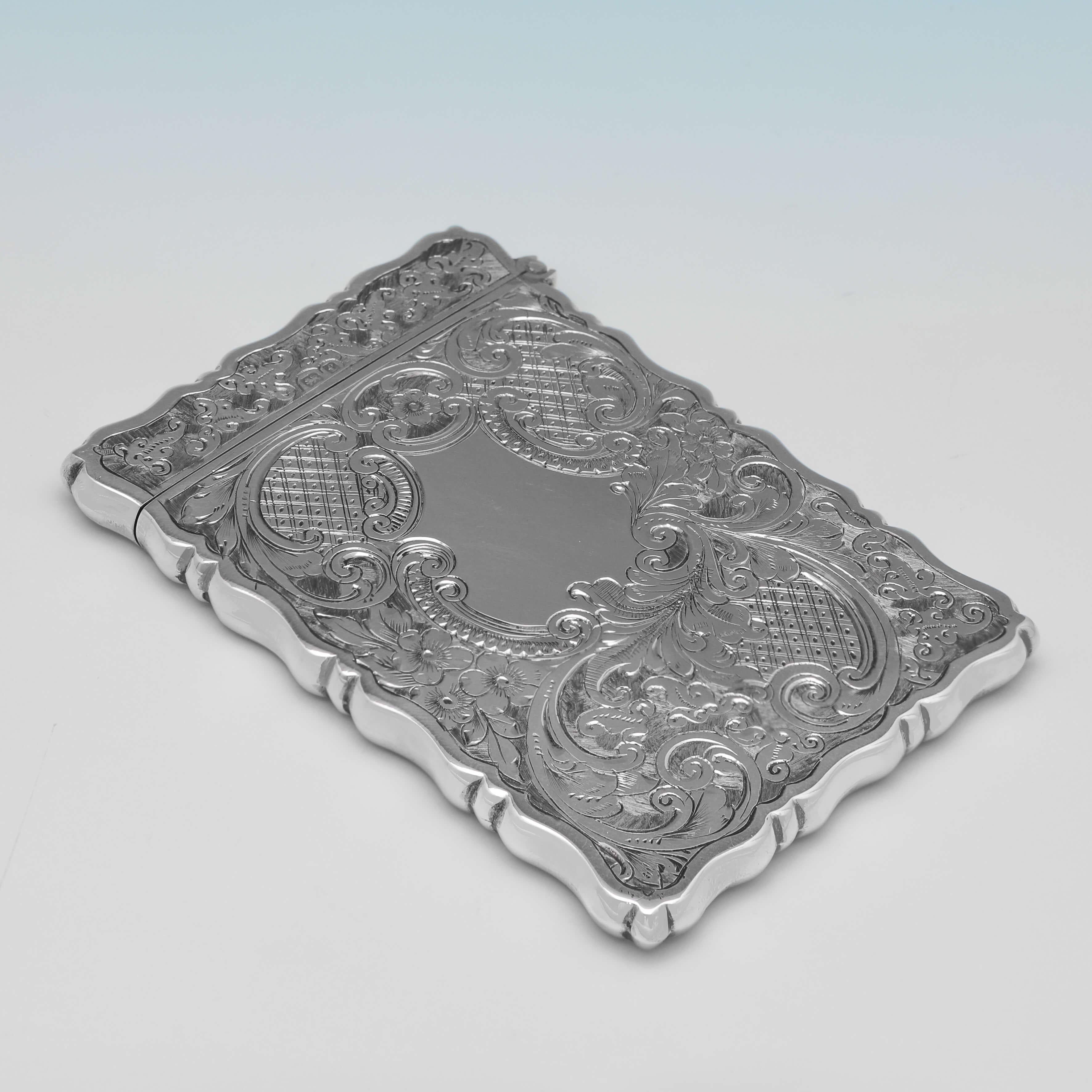 Estuche eduardiano de plata de ley - George Unite - 1905 Eduardiano en venta