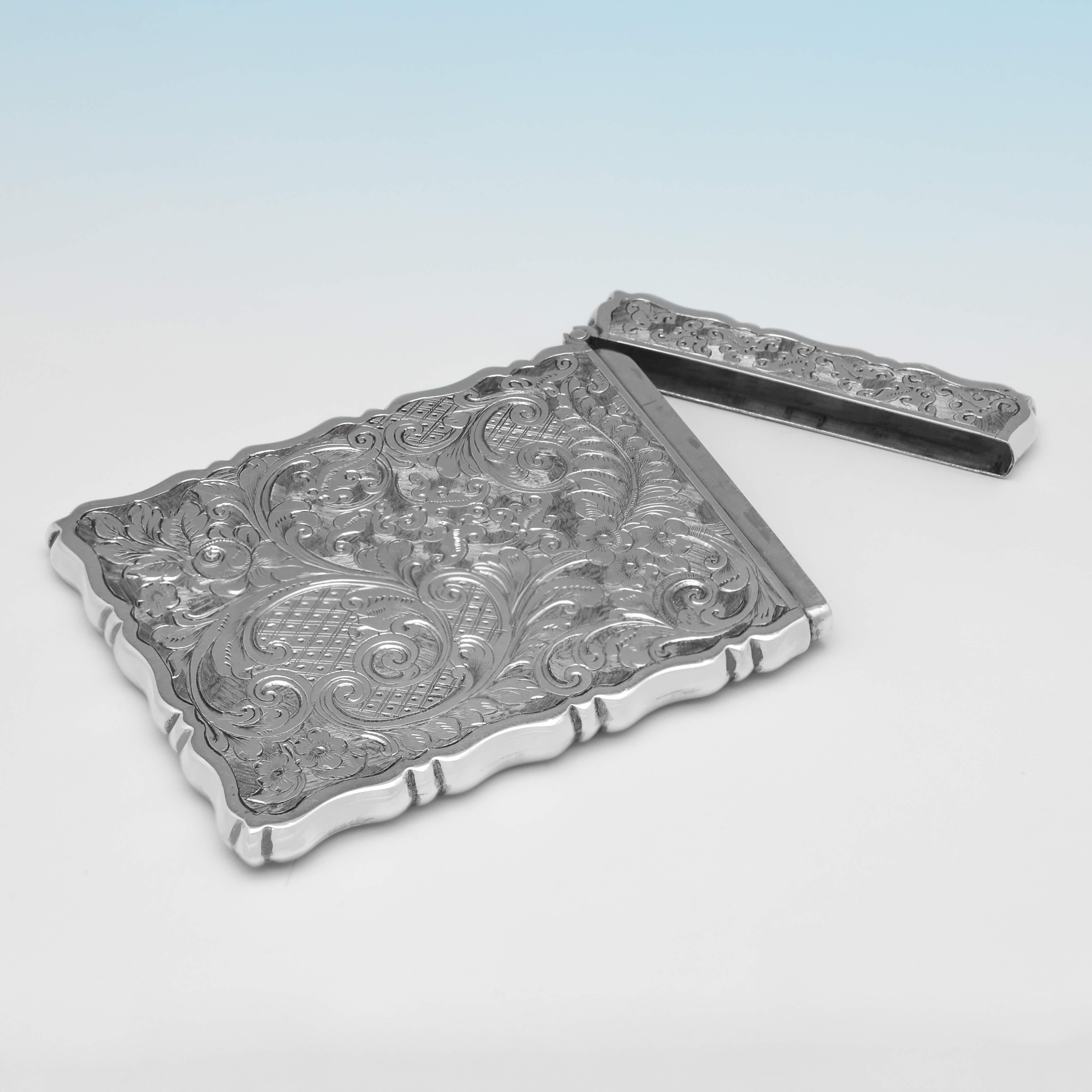 Estuche eduardiano de plata de ley - George Unite - 1905 Inglés en venta