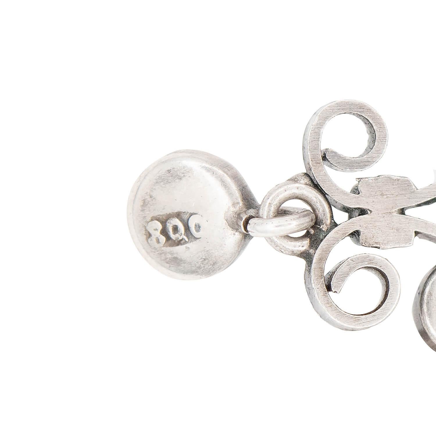 Collier lavalier édouardien en argent sterling et corail Pour femmes en vente