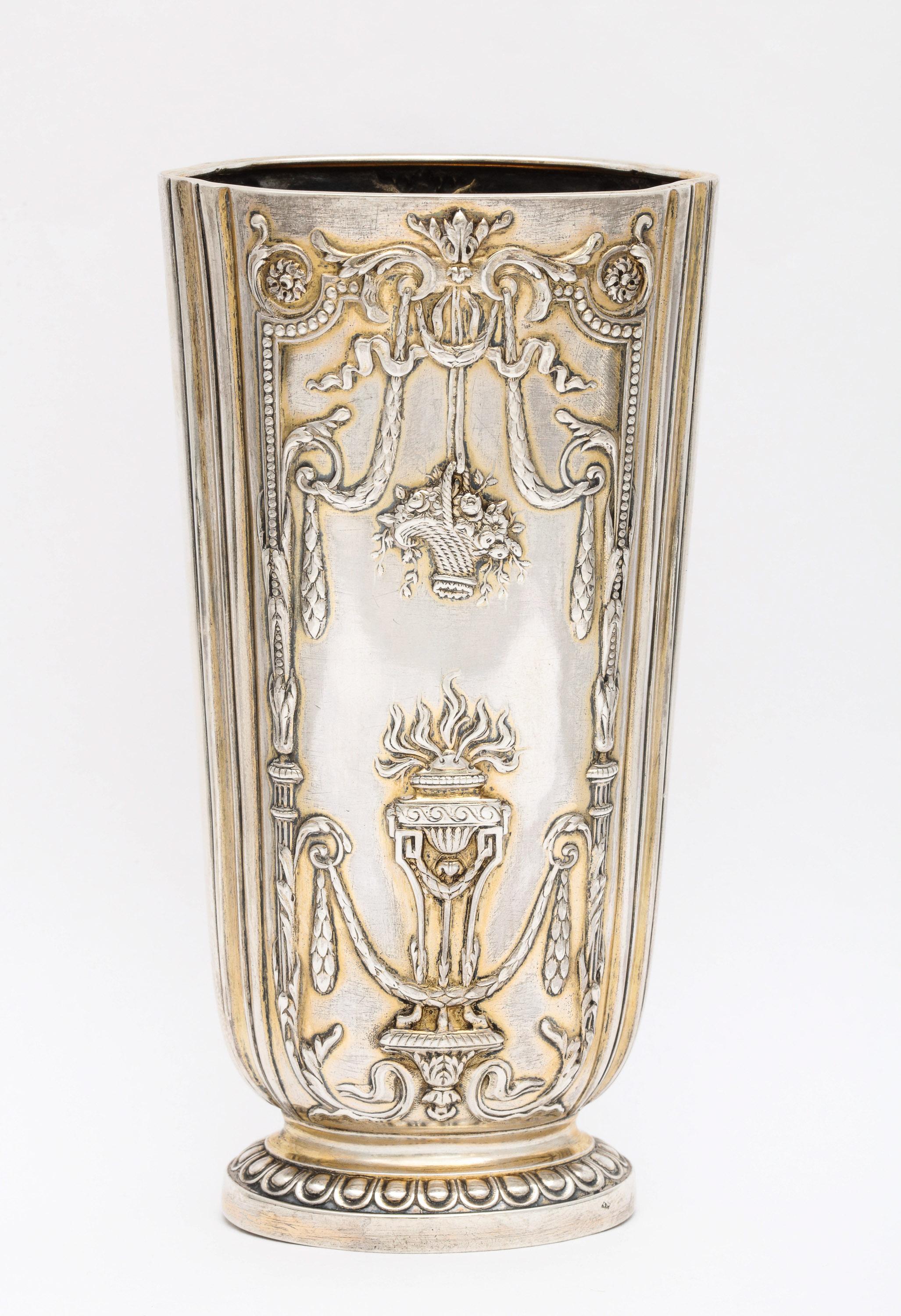 Edwardian Sterling Silver-Gilt Vase, Paris 7