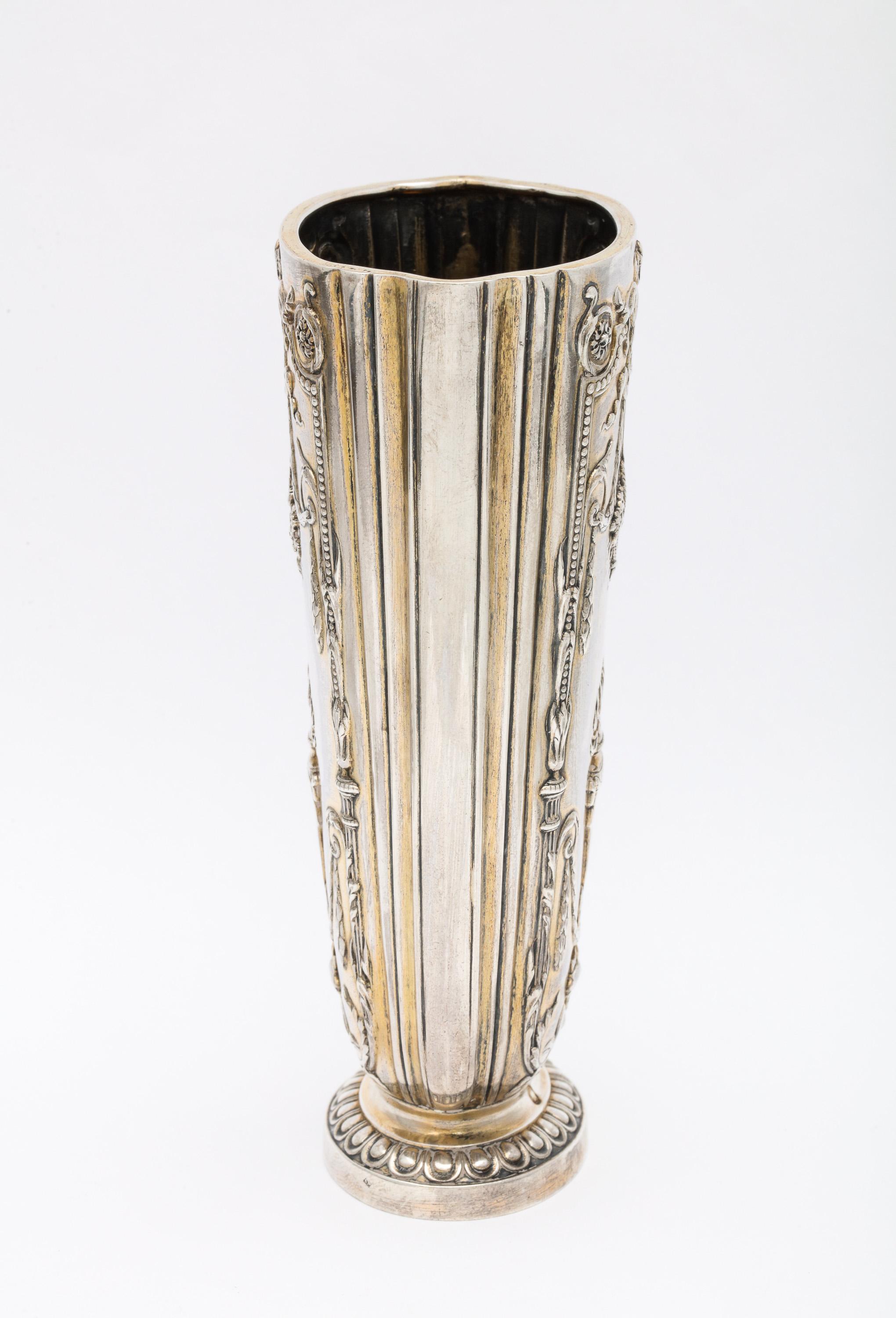 Edwardian Sterling Silver-Gilt Vase, Paris In Good Condition In New York, NY