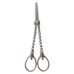Edwardian Sterling Silver Grape Shears/Scissors by William Hutton & Sons Ltd