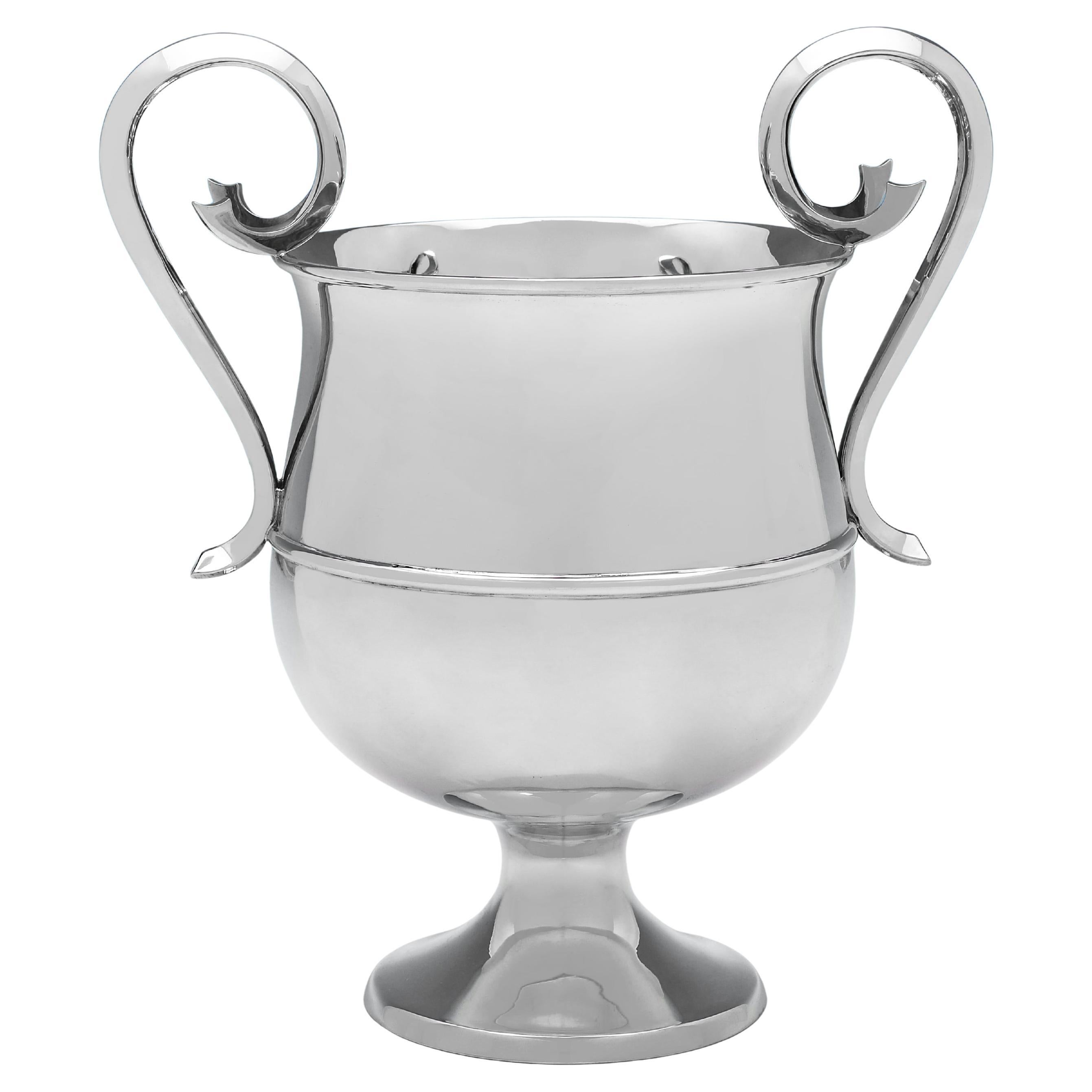 Taza amorosa eduardiana de plata de ley, matasellada en Sheffield en 1907 por Elkington