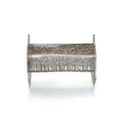 Edwardian Sterling Silver Miniature Cradle by Saunders & Shepherd, Birmingham 19